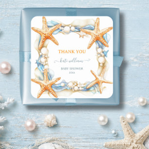 TOT ziens Baby Shower bedankt Vierkante Sticker