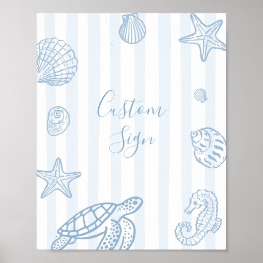 Tot ziens baby shower bord op maat poster (Voorkant)