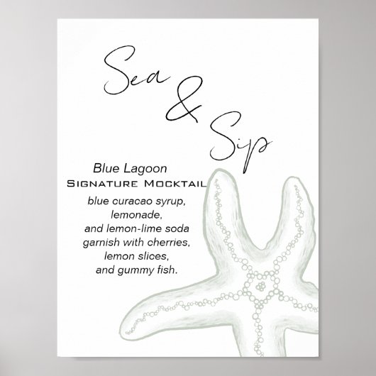 Tot Ziens Baby Shower Drank Bar Poster (Voorkant)
