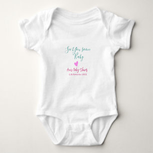 tot ziens baby shower groen roze hart trendy m romper
