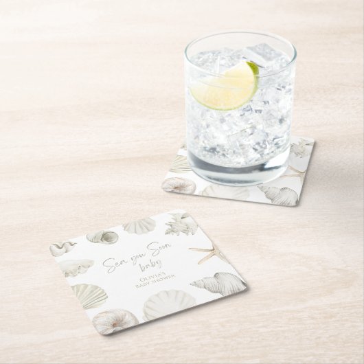 Tot ziens baby shower kartonnen onderzetters (Insitu)