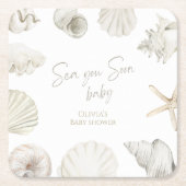 Tot ziens baby shower kartonnen onderzetters (Voorkant)