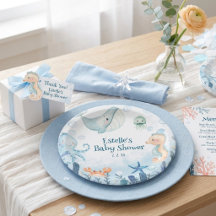 Tot ziens baby shower Oceaanschepsel baby showe