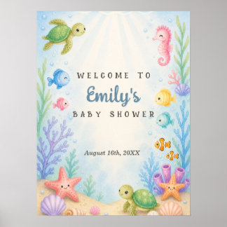 Tot Ziens Baby Shower Welkom Poster