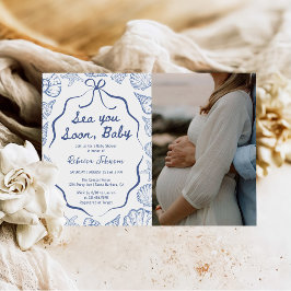 Tot Ziens, Baby Zeeschelp Baby Shower Foto Kaart