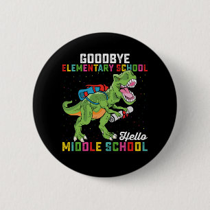 Tot ziens basisschool, hallo middelbare school T R Ronde Button 5,7 Cm