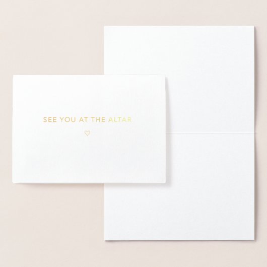 Tot ziens bij het altaar - Wedding Minimalist Gold Folie Kaarten (Display)