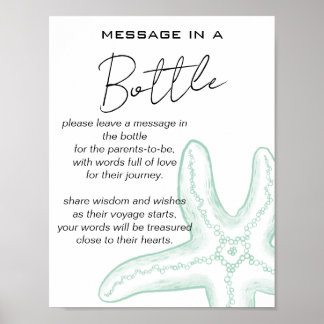 Tot ziens binnenkort Baby Shower Bericht in een Fl Poster