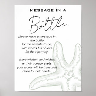Tot ziens binnenkort Baby Shower Bericht in een Fl Poster
