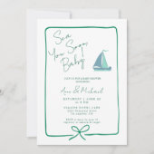 Tot ziens binnenkort Oceaan Blauwe Boot Jongen Bab Kaart (Voorkant)