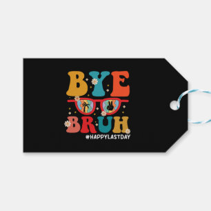 Tot ziens broer leraar gelukkige laatste schooldag cadeaulabel