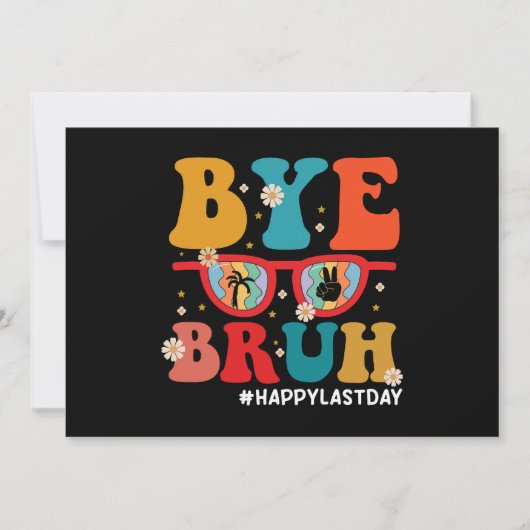 Tot ziens broer leraar gelukkige laatste schooldag kaart (Voorkant)