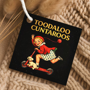 Tot ziens Cuntaroos Grappige Sarcastische Retro Hu Bedankjes Labels