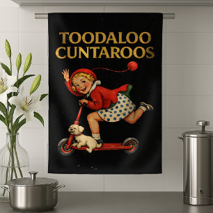 Tot ziens Cuntaroos Grappige Sarcastische Retro Hu Theedoek