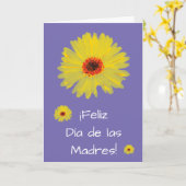 Tot ziens Día de la Madre! Tarjeta Kaart (Gele Bloem)