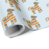 Tot ziens! Edelpiñata-patroon op bleek blauw Cadeaupapier (Rol Hoek)