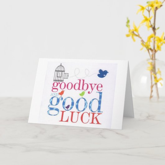 ** TOT ZIENS** EN ** VEEL SUCCES** KAART (Gele Bloem)