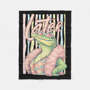 Tot ziens Gator Ontspan Krokodil Grappige Sarcasti Fleece Deken