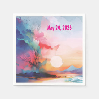 Tot Ziens Gauw Aquarel Strand Servet