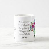 Tot ziens Geschenk Persoonlijke Bloemen Vrouw Koffiemok (Center)