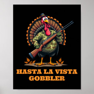 Tot ziens Gobbler Thanksgiving Camouflage Cam Poster
