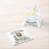 "Tot ziens", Grappig verjaardagscadeau Kartonnen Onderzetters (Insitu)