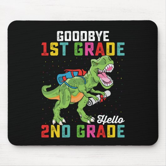 Tot ziens groep 3, hallo groep 4 T-Rex Dinosaur Muismat (Voorkant)