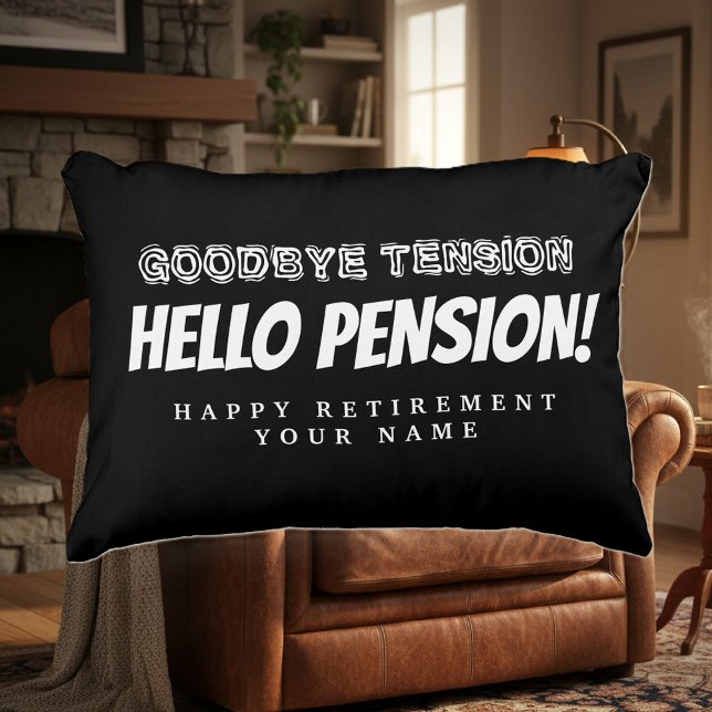 Tot ziens hallo pensioen accent kussen (retirement accent pillow)