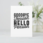 Tot ziens Hallo pensioen Bedankkaart (Staand voorkant)