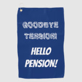 Tot ziens hallo pensioen golfhanddoek (Voorkant)