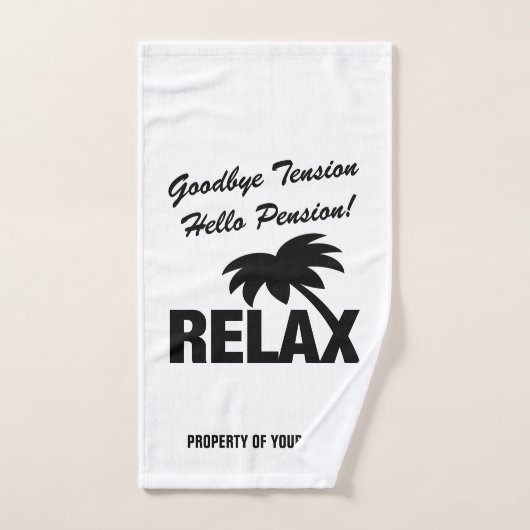 Tot ziens hallo pensioen handdoek (Handdoek)