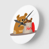 Tot ziens Honing! De leuke Cartoon draagt de Klok (Hoek)