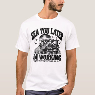 Tot ziens, ik ben aan het werk   Black Ink T-shirt