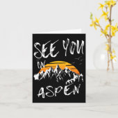 Tot ziens in Aspen USA Vakantie Ski Wandelen 1 Kaart (Gele Bloem)