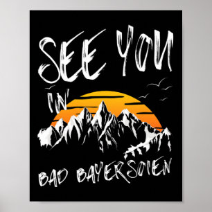 Tot ziens in Bad Bayersoien Duitsland Vakantie Ski Poster