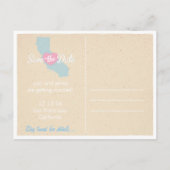 Tot ziens in Californië Save the Date Briefkaart (Achterkant)