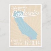 Tot ziens in Californië Save the Date Briefkaart (Voorkant)