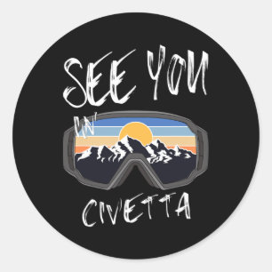 Tot ziens in Civetta Wandelen Italië Vakantie Ski Ronde Sticker
