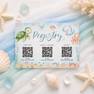 Tot Ziens in de Oceaan Baby Shower Cadeau Kaart