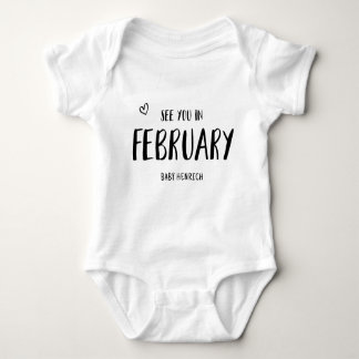 Tot ziens in februari vervaldatum Baby Bodysuit