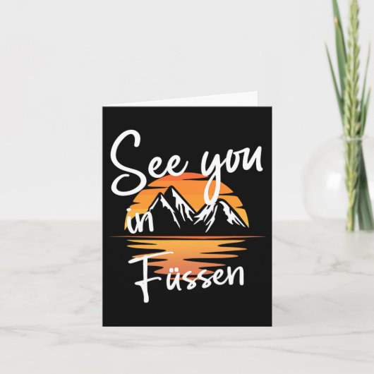 Tot ziens in Füssen Duitsland Vakantie Ski Kaart (Voorkant)