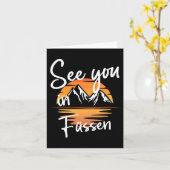 Tot ziens in Füssen Duitsland Vakantie Ski Kaart (Gele Bloem)