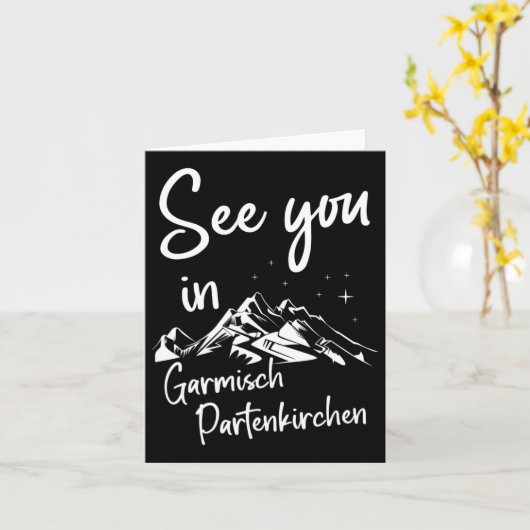 Tot ziens in Garmisch Partenkirchen Duitsland Vaka Kaart (Gele Bloem)