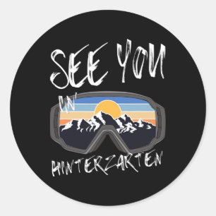 Tot ziens in Hinterzarten Duitsland Vakantie Ski G Ronde Sticker