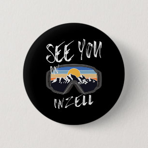 Tot ziens in Inzell Duitsland Vakantie skibril Ronde Button 5,7 Cm