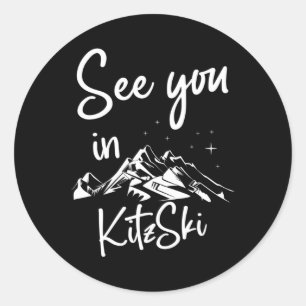 Tot ziens in Kitzski Tirol Oostenrijk Vakantie Ski Ronde Sticker