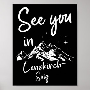 Tot ziens in Lenzkirch-saig Duitsland Vakantie Ski Poster