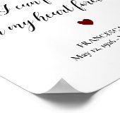 Tot ziens in mijn hart voor altijd grafschrift poster (Hoek)