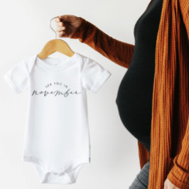 Tot ziens in november zwangerschap aankondiging romper