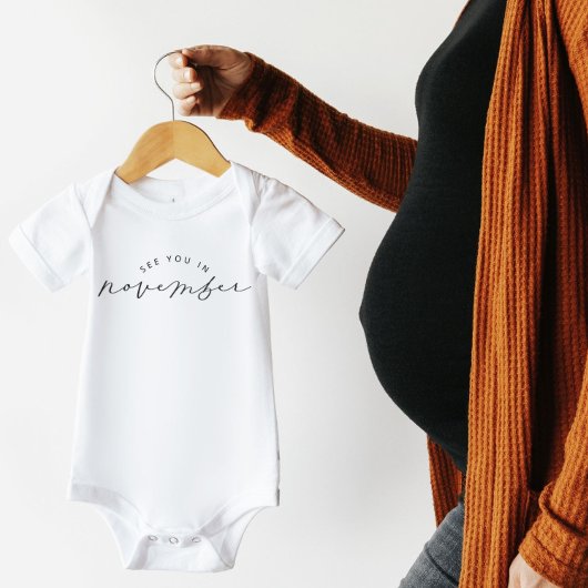 Tot ziens in november zwangerschap aankondiging romper